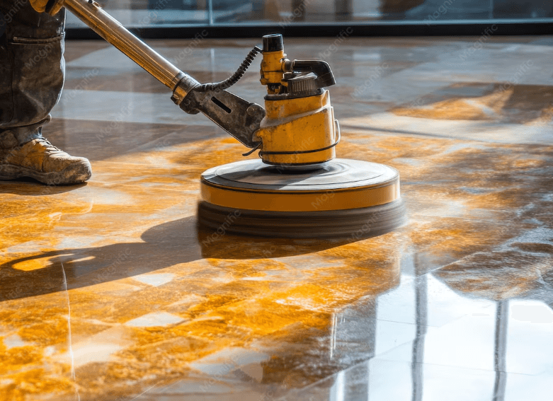 Vinyl Floor Polishing